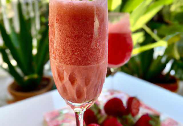 Jus de fraise glacé au rosé