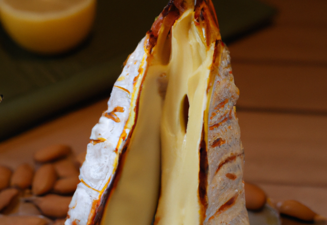 Corne de brie de Meaux aux amandes grillées