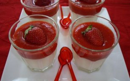 Verrines fraises et fromage blanc