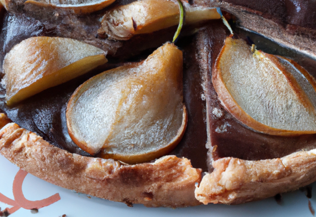 Tarte aux poires et au chocolat