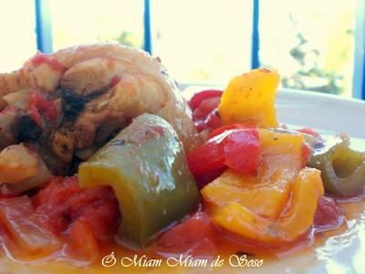 Poulet tricolore & pesto rouge