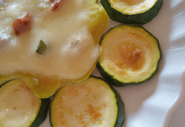 Gratin courgette-patisson savoyard