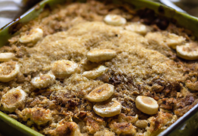 Tarte pommes bananes crumble