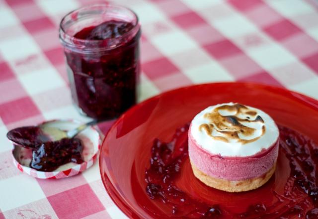 Tartelette soufflée framboise