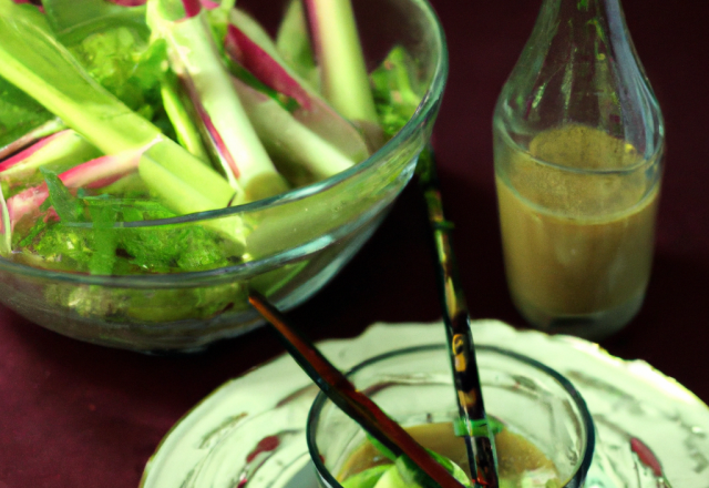 Salade de céleri en branches et sa vinaigrette à la tokyoïte