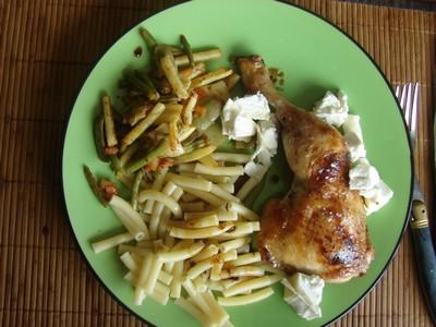 Cuisses de poulet mielées au chèvre