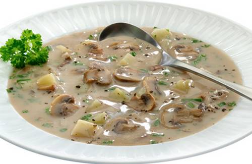 Potage aux champignons et pommes de terre