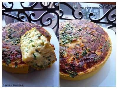 Quiche légère aux légumes et parfums de curry