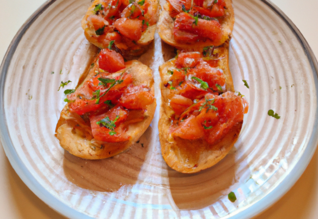 Bruschetta à la tomate.