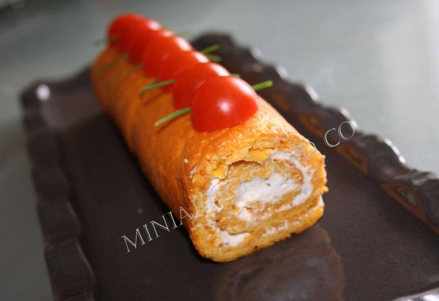 Roulé de tomate au fromage