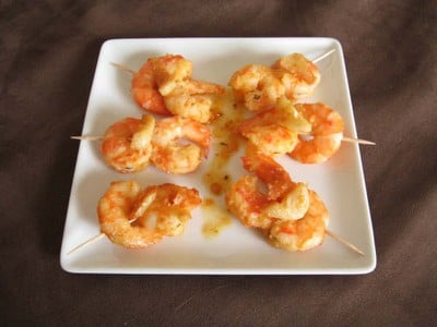 Tapas de crevettes