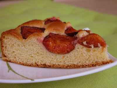 Gâteau brioché aux quetsches