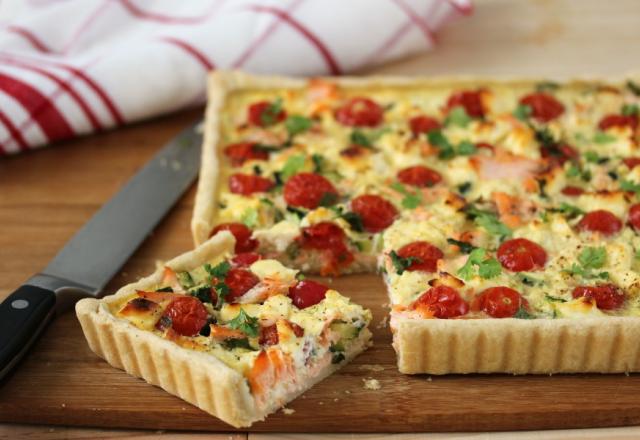 Quiche au saumon La Vache qui Rit