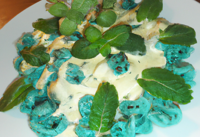 Pâtes à la sauce au roquefort et à la menthe