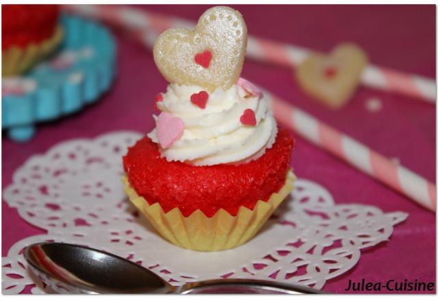 Cupcakes redvelvet vanille et glaçage coquelicot