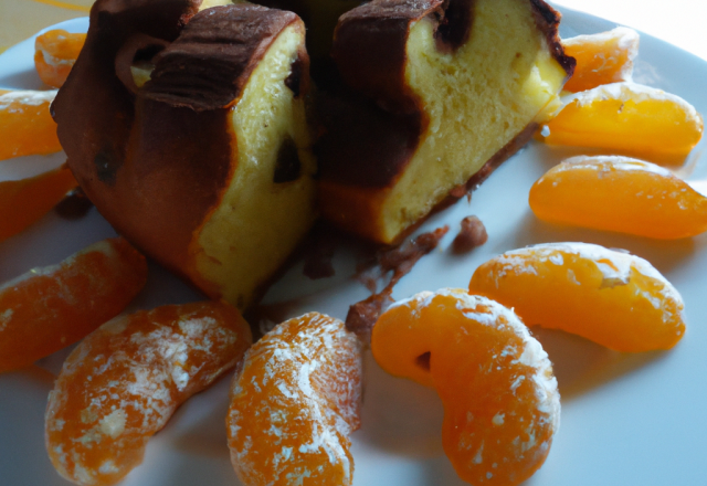 Charlotte aux clémentines et aux copeaux de chocolat