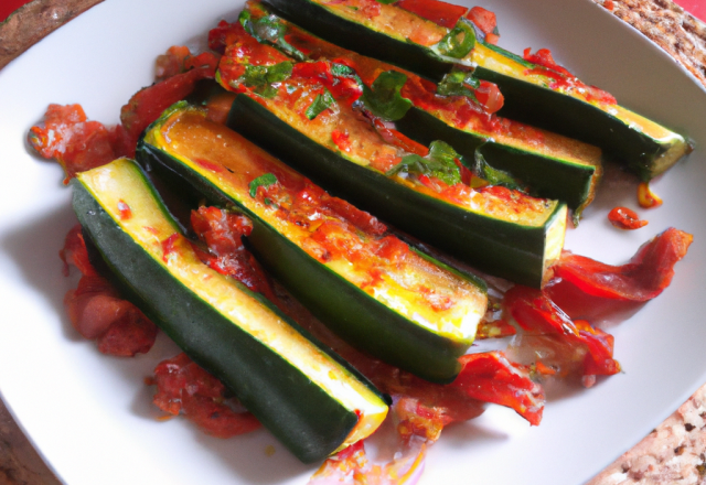 Courgettes pimentées