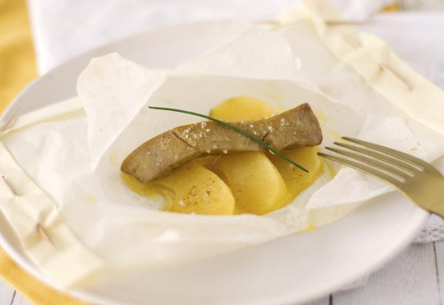 Papillote de Foie Gras aux pommes