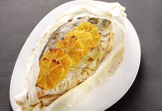 Dorade fenouil et orange en papillote