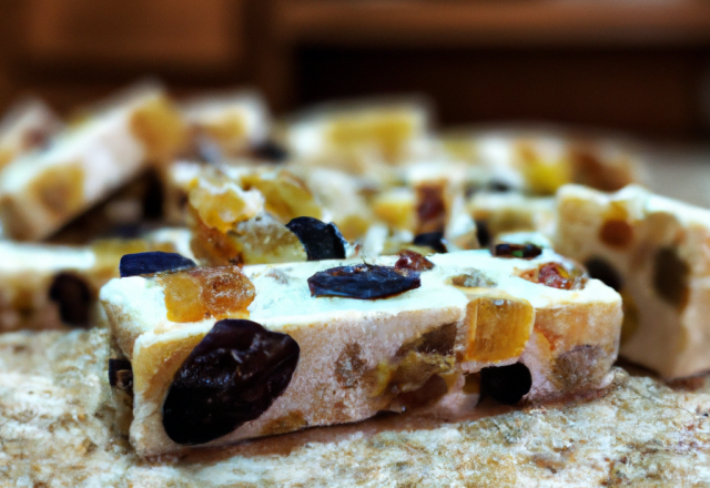 Chinois au nougat et raisins secs !