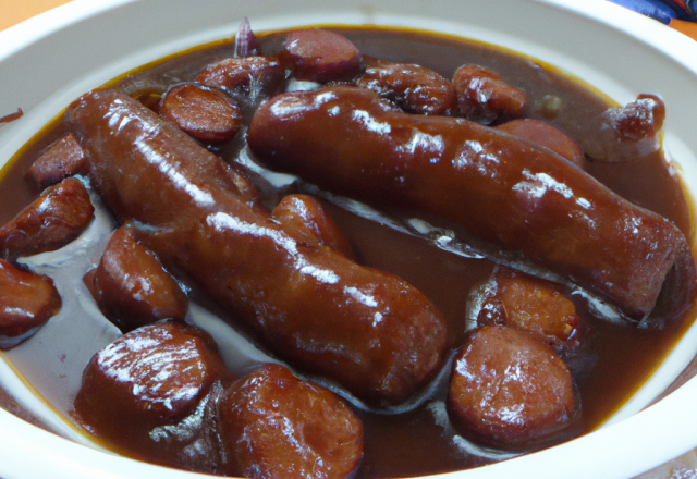 Saucisses sauce au vin