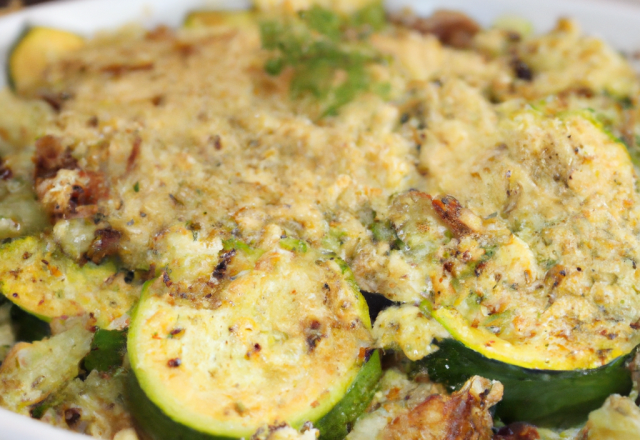 Crumble de courgettes au cumin