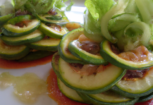 Duo de courgettes en salade