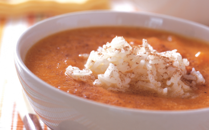 Velouté de potiron au riz