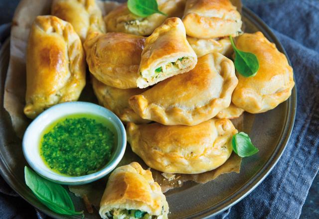 Empanadas au chèvre frais et basilic