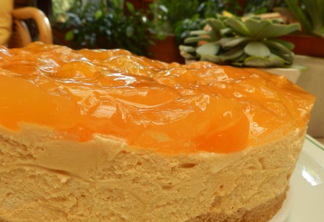 Cheese cake aux abricots au sirop