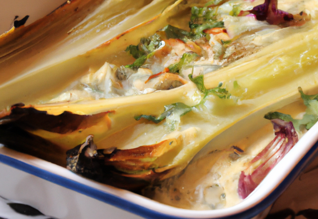 Gratin d'endives au merlan