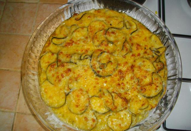 Gratin de courgettes au piment d'espelette