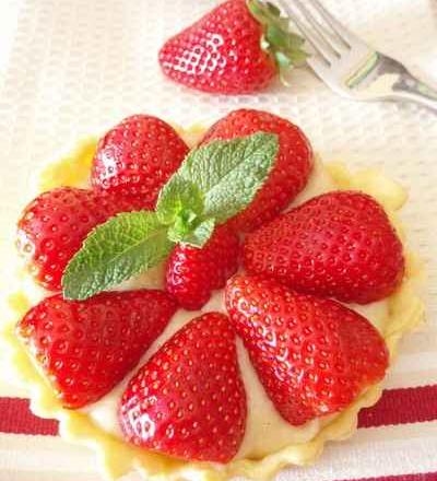 Tartelettes aux fraises et crème pâtissière