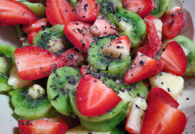 Salade de fraises et kiwis à l'anis