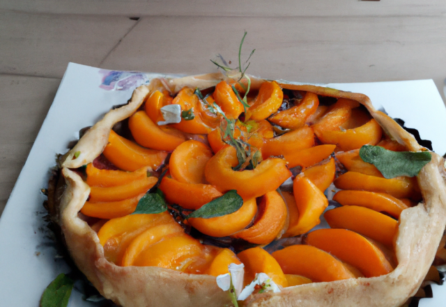 Tarte abricotine au romarin