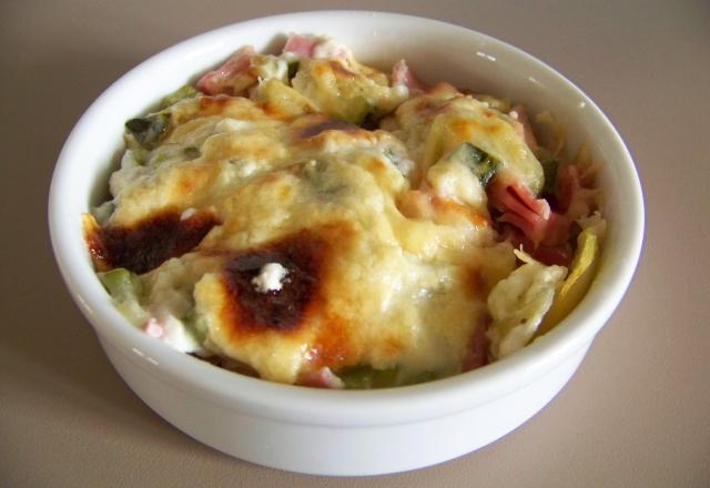 Gratin de courgette au jambon