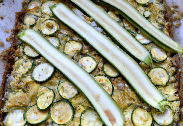 Tarte courgette feta crumble de parmesan