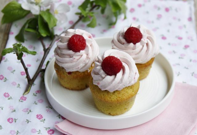 Mini cupcakes pistache et framboises