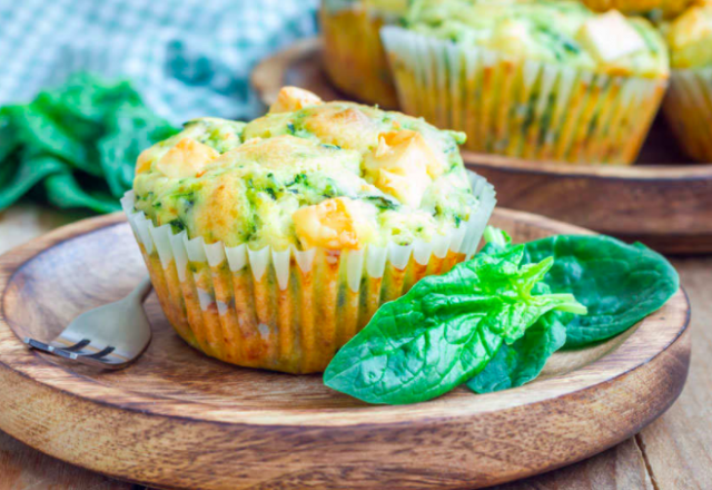 Muffins saumon fumé et basilic