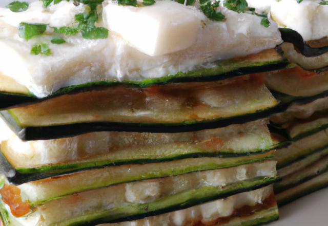 Millefeuille de courgettes au chevre