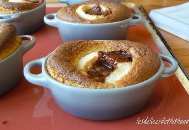 Cocotte pommes amandes et cœur coulant au carambar