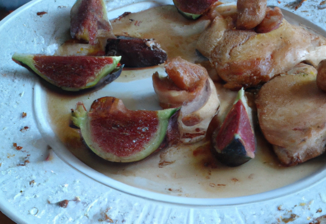 Chapon aux marrons et aux figues