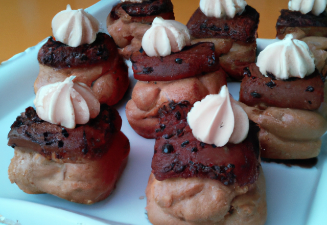 Petit choux à la mousse chocolat tofu