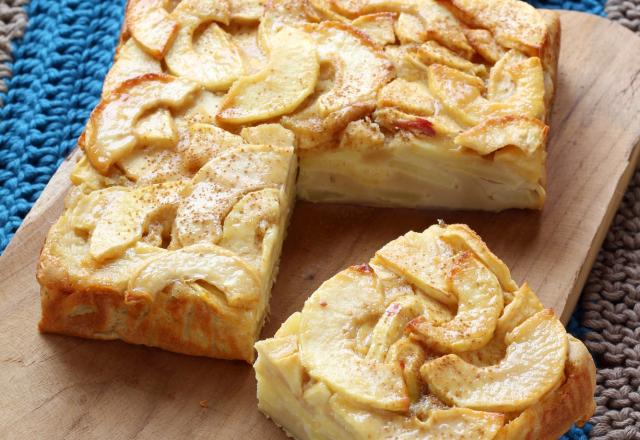 Gâteau invisible aux pommes et à la vanille