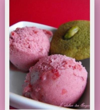 Glace cerise et yaourt