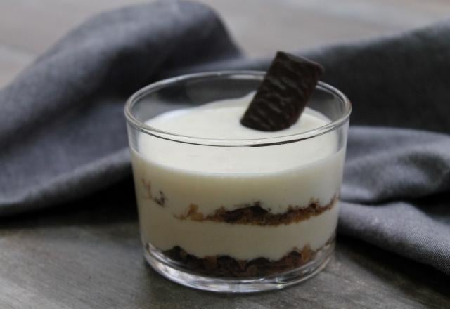 Tiramisù croustillant aux crêpes dentelles au chocolat noir