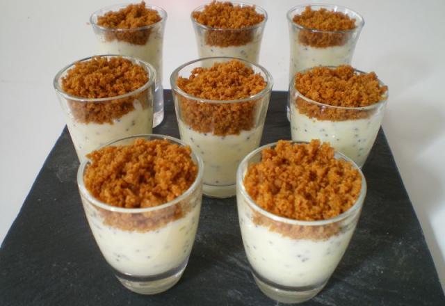 Verrine de crème de citron et spéculoos