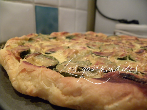 Tarte aux courgettes et au chèvre sans œufs