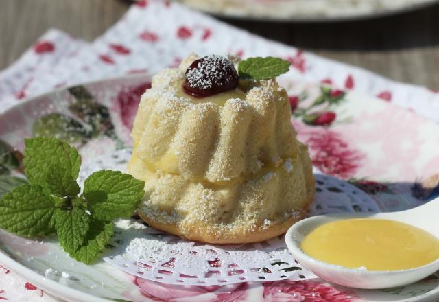 Mini chiffon cakes au lemon curd