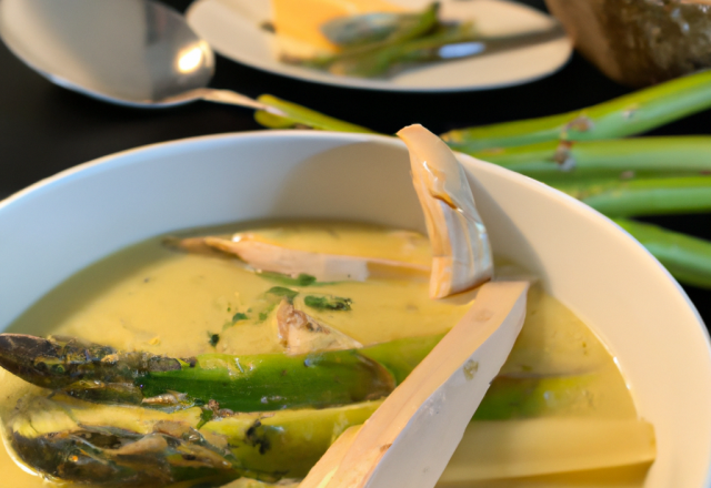 Soupe  aux asperges / poulet